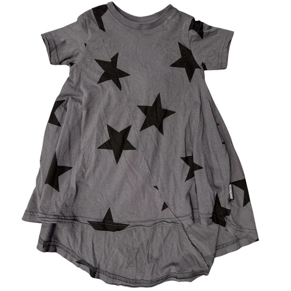 nununu Other - NUNUNU Star 360 Dress Short Sleeves Grey Black Stars NWT